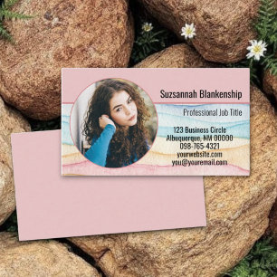 Colourful Business Marketing Custom Round Photo Card
