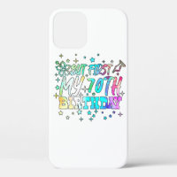colourful but first my 70th birthday stripes text