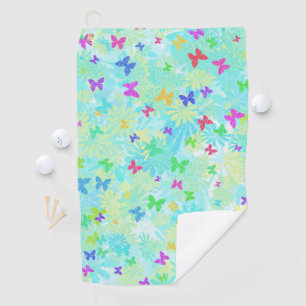 Colourful Butterflies and Daisies by Shirley Golf Towel