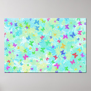 Colourful Butterflies and Daisies by Shirley Poster