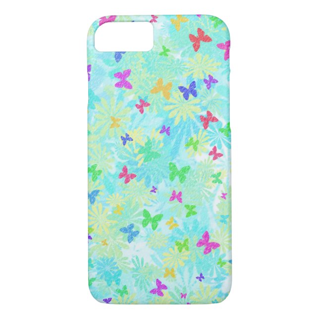 Colourful Butterflies and Daisies by Shirley Taylo Case-Mate iPhone Case (Back)
