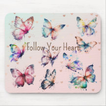 Colourful Butterflies and Hearts