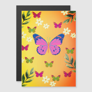Colourful Butterflies And Nature Invitations Cards