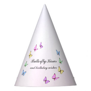 Colourful Butterflies Birthday Party Hat
