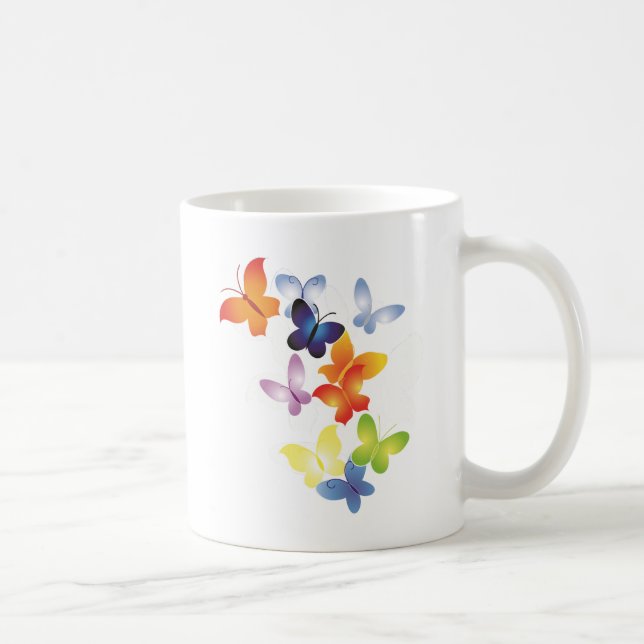 Colourful ButterFlies Coffee Mug (Right)