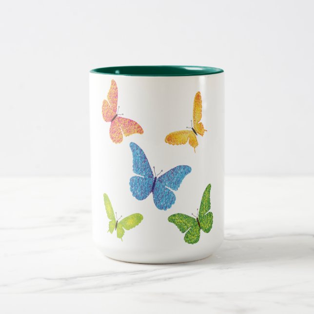 colourful butterflies cup (Center)