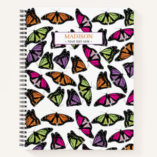 Colourful Butterflies Decorative Pattern  Notebook