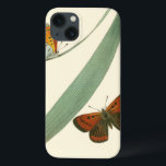 Colourful Butterflies Fluttering Around a Leaf iPhone 13 Case<br><div class="desc">An uncluttered print of two colourful butterflies fluttering around a leaf. While the piece is simple it is dazzling in its beauty. Give this as a gift to a loved one,  or spoil yourself!</div>