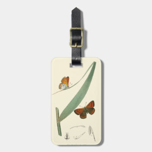 Colourful Butterflies Fluttering Around a Leaf Luggage Tag