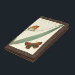 Colourful Butterflies Fluttering Around a Leaf Tri-fold Wallet<br><div class="desc">An uncluttered print of two colourful butterflies fluttering around a leaf. While the piece is simple it is dazzling in its beauty. Give this as a gift to a loved one,  or spoil yourself!</div>