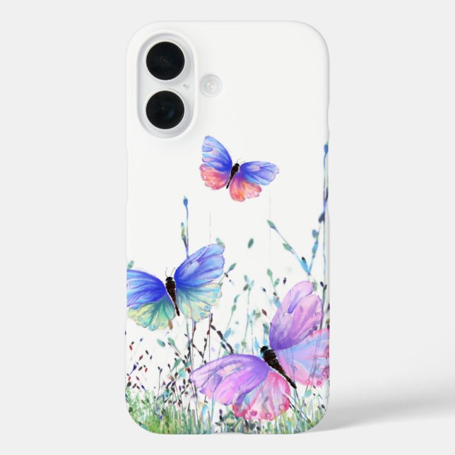 Colourful Butterflies Flying iPhone Case (Back)
