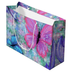 Colourful Butterflies Flying - Joy Large Gift Bag