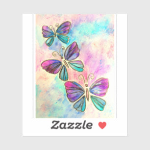 Colourful Butterflies Flying - Spring - Watercolor