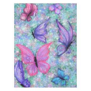 Colourful Butterflies Flying Tablecloth