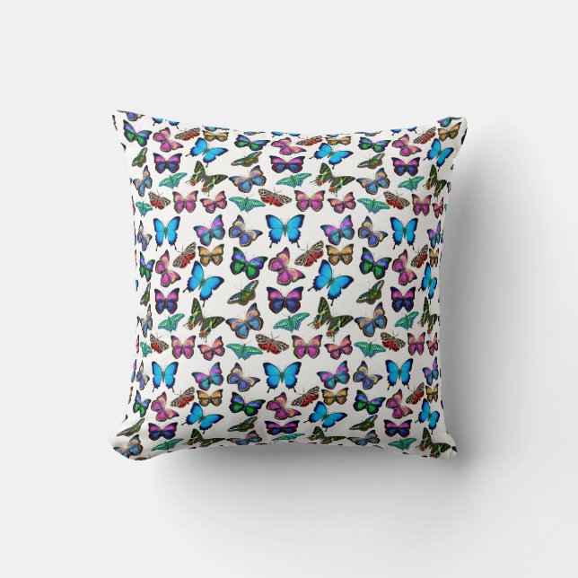 Colourful Butterflies Galore Pillow (Front)
