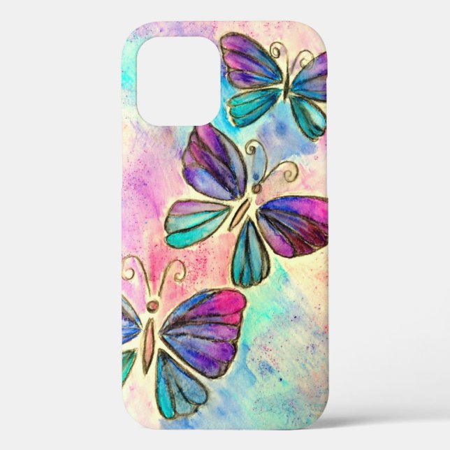 Colourful Butterflies iPhone Case (Back)