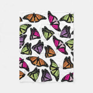 Colourful Butterflies Pattern Fleece Blanket
