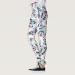 Colourful butterflies pattern leggings<br><div class="desc">Colourful retro butterflies in a seamless pattern on a white background.</div>