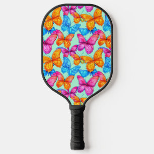 Colourful Butterflies Pattern Pickleball Paddle