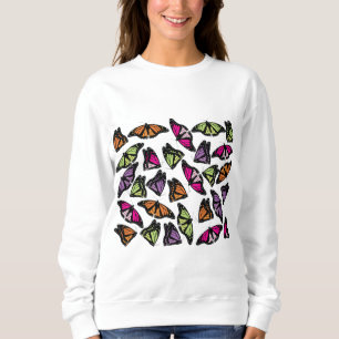 Colourful Butterflies Pattern Sweatshirt