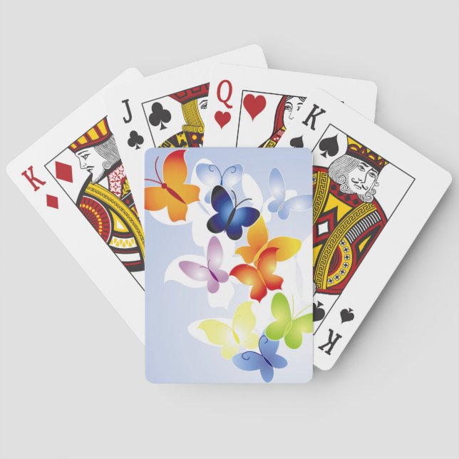 Colourful Butterflies Playing Cards (Back)