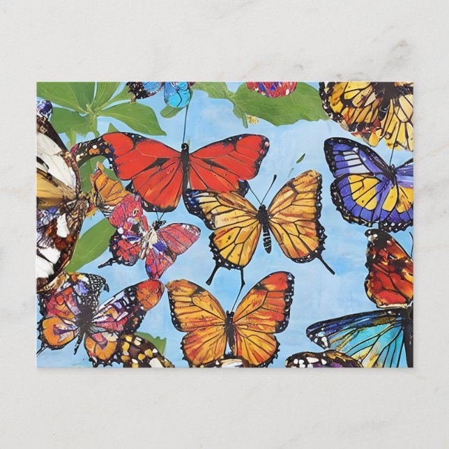 Colourful Butterflies Postcard (Front)