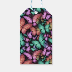 Colourful Butterflies Print Gift Tags