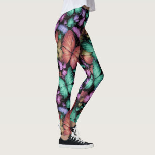 Colourful Butterflies Print Leggings