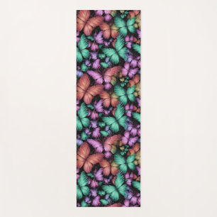 Colourful Butterflies Print Yoga Mat