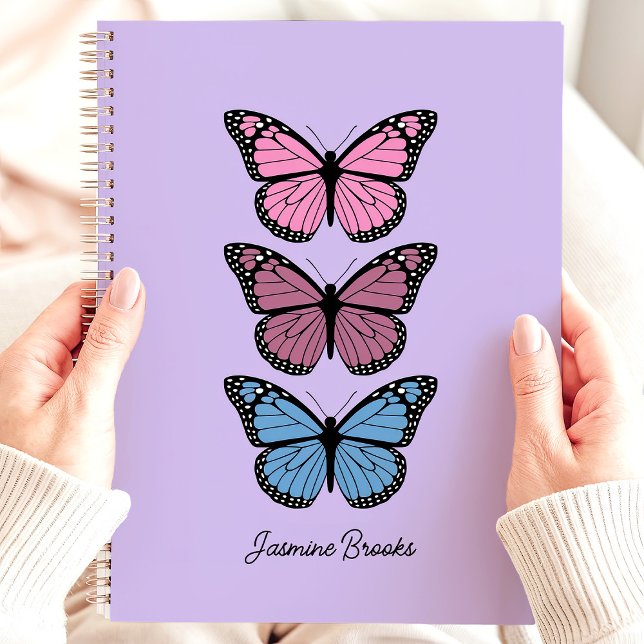 Colourful Butterflies Purple Custom Name Planner (Creator Uploaded)