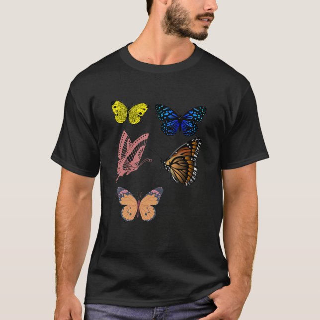 Colourful butterflies T-Shirt (Front)