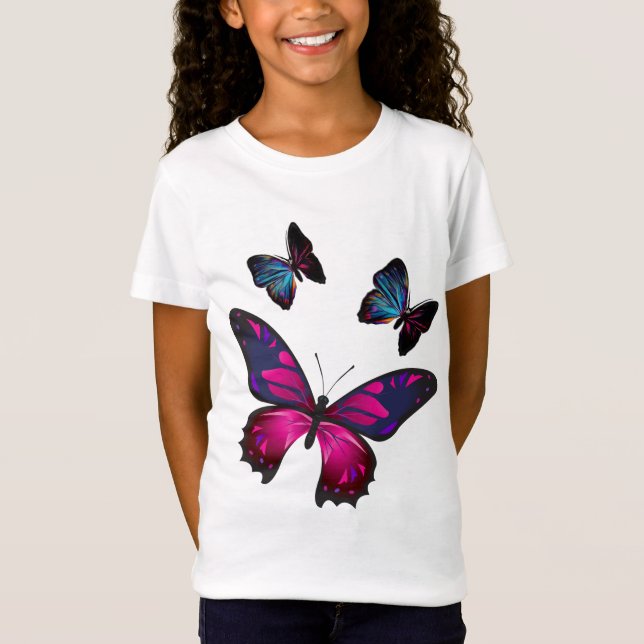 Colourful Butterflies T-Shirt (Front)