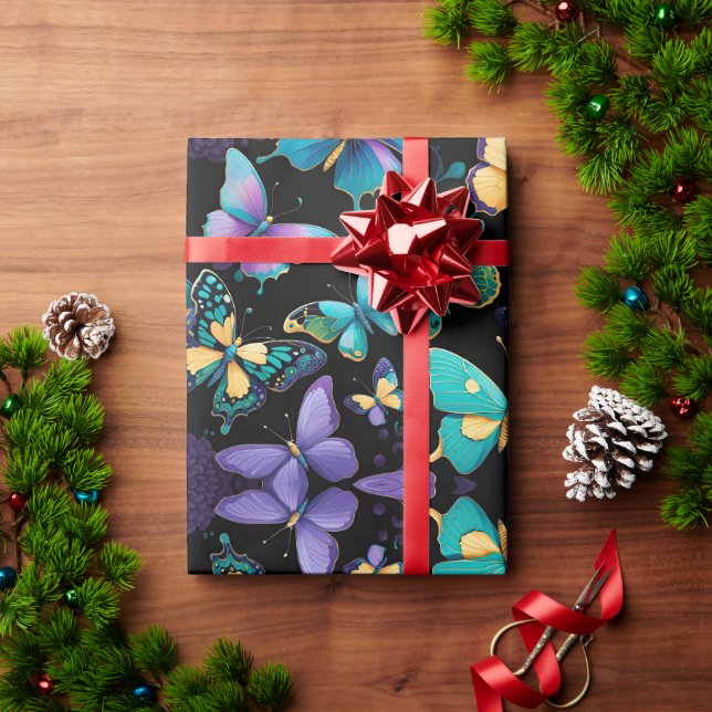 Colourful Butterflies Wrapping Paper (Holiday Gift)