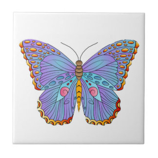 Colourful Butterfly Art Ceramic Tile
