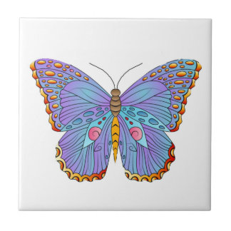 Colourful Butterfly Art Ceramic Tile