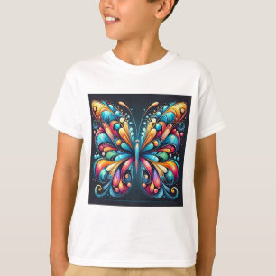 Colourful Butterfly Art Vibrant Nature-Inspired T-Shirt