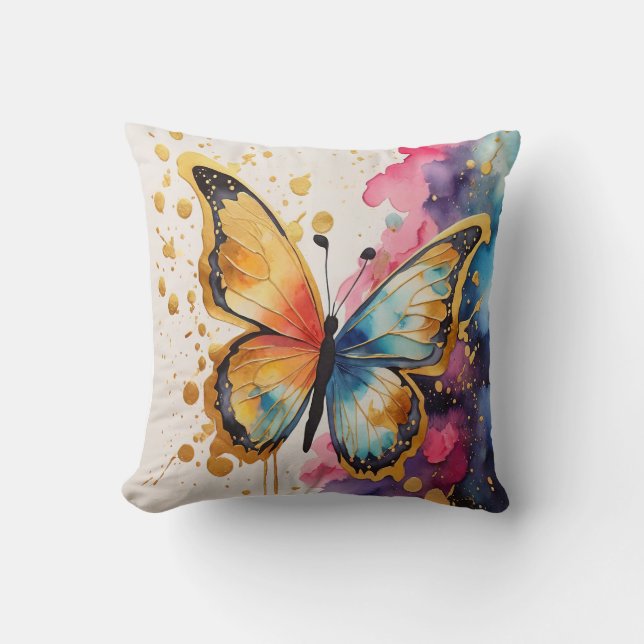 Colourful Butterfly Cushion (Front)