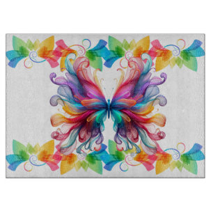 Colourful Butterfly Cutting Board