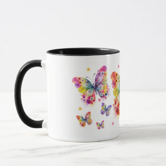 Colourful Butterfly Design Mug