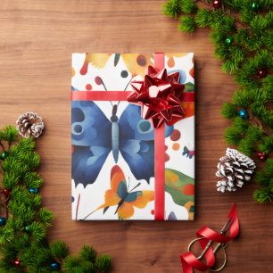 Colourful Butterfly drawing  Wrapping Paper