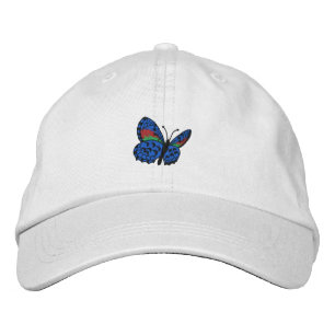 Colourful Butterfly Embroidered Cap