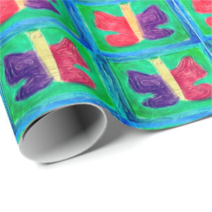 Colourful Butterfly Filters Basic Wrapping Paper