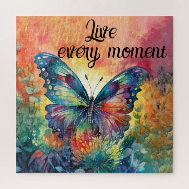 Colourful Butterfly Flowers Inspirational Live Jigsaw Puzzle (Vertical)