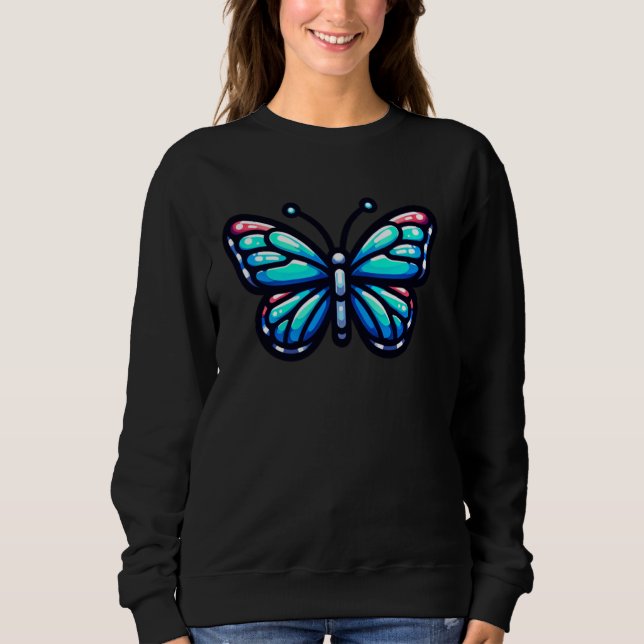 Colourful Butterfly For Nature Lovers Sweatshirt (Front)