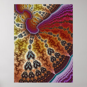 Colourful Butterfly Fractal Poster