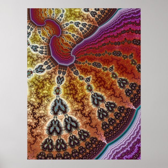 Colourful Butterfly Fractal  Poster (Front)