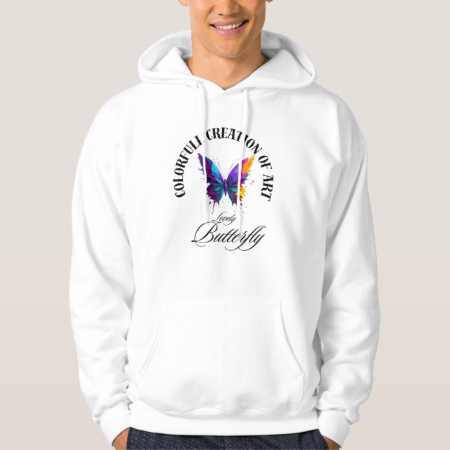 Colourful Butterfly Hoodie (Front)