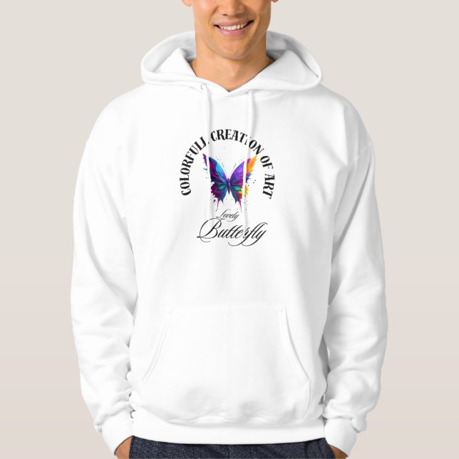 Colourful Butterfly Hoodie (Front)