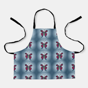 Colourful Butterfly Illustration Apron