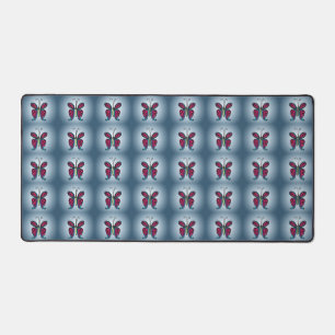 Colourful Butterfly Illustration Desk Mat